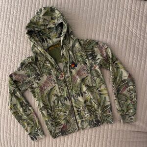 RARE!! Aviator Nation Green Jungle Print Hoodie LIKE NEW